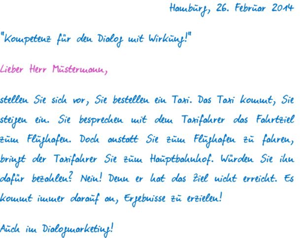 Handschriftlicher Brief